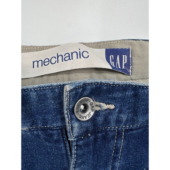 GAP fleece lined denim carpenter painter work pants sz 38 tag vtg y2k workwear - Picture 4 of 11